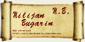 Milijan Bugarin vizit kartica